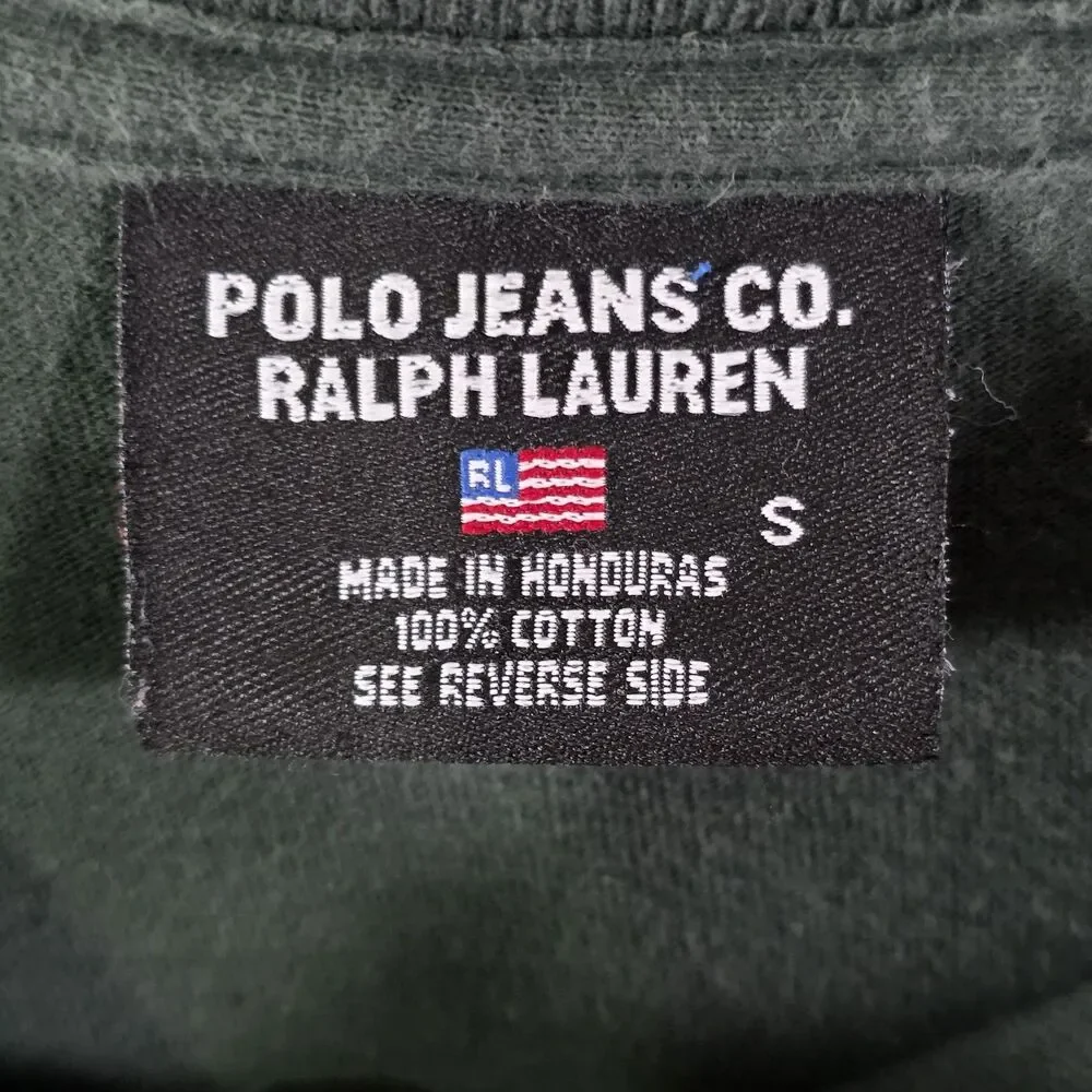 Polo Ralph Lauren Men's Small Green Logo Crewneck T-Shirt